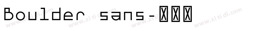 Boulder sans字体转换